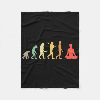 Retro-Yoga-Evolutionsgeschenk für Yogis und Yoga-L Fleecedecke