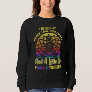 Retro-Yoga-Haltung Zen-Meditations-Guru Lotus-Frie Sweatshirt
