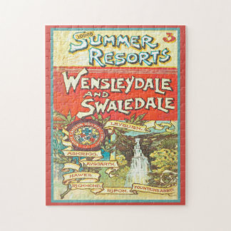 Retro Yorkshire Railroad Reiseführer über Kunst Puzzle