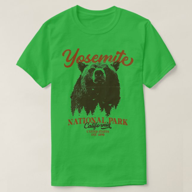 Retro Yosemite Nationalpark California T-Shirt (Design vorne)