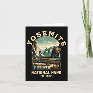 Retro Yosemite Nationalpark USA Vintages Wandern Karte