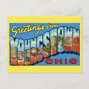 Retro Youngstown Ohio Gruß  Postkarte