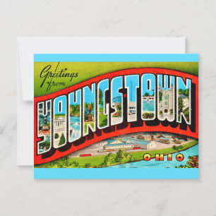 Retro Youngstown Ohio Postcard Postkarte