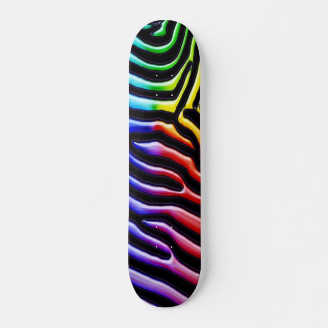 Retro Zebra 1 Skateboard (Vorne)