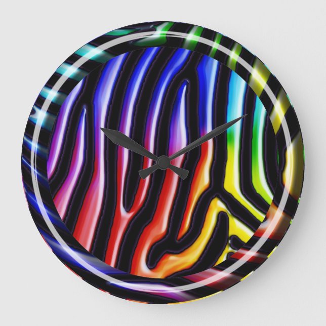 Retro Zebra 1 Uhr (Vorderseite)