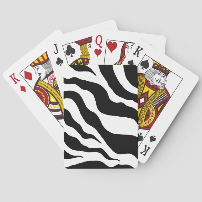 Retro-Zebra-Druck-Spielkarten  Spielkarten (Rückseite)