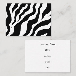 Retro Zebra Print Custom Business Cards Visitenkarte