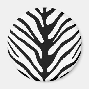 Retro Zebra Stripe Motif Magnet