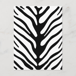 Retro Zebra Stripe Motif Postkarte