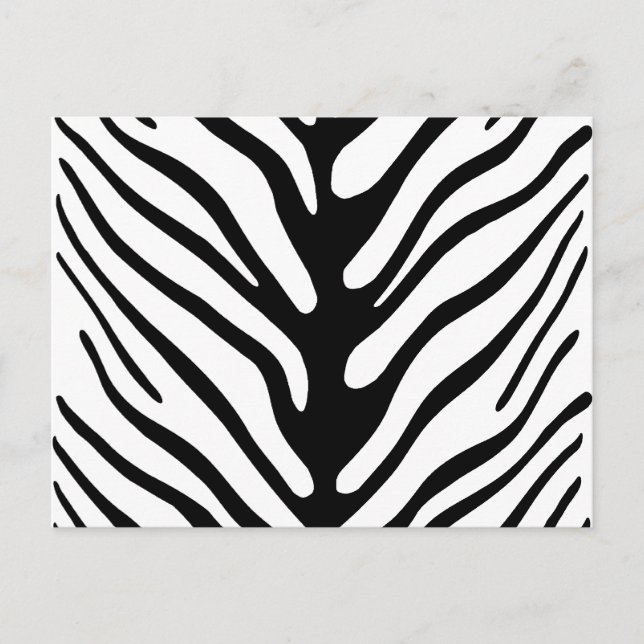 Retro Zebra Stripe Motif Postkarte (Vorderseite)