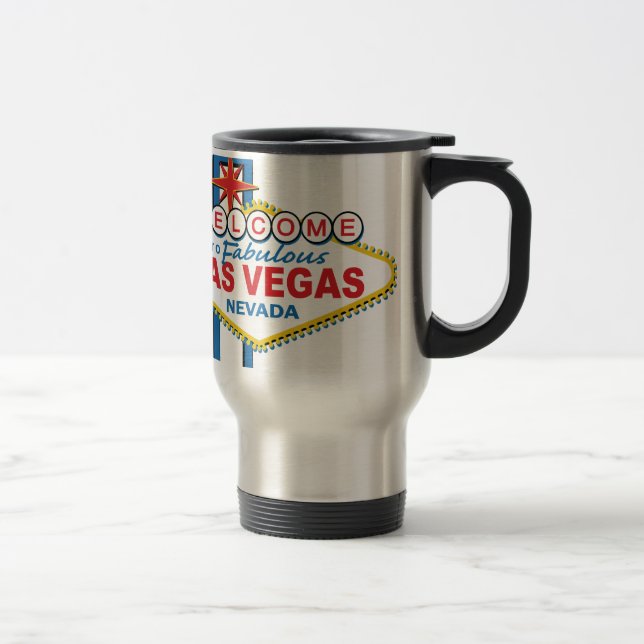 Retro Zeichen Las Vegass Reisebecher (Rechts)