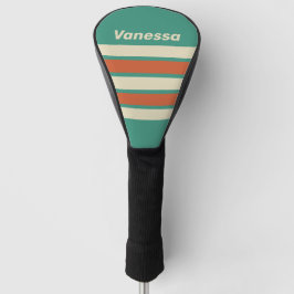 Retro Zeitlos Über Streifen mit Namen Golf Headcover