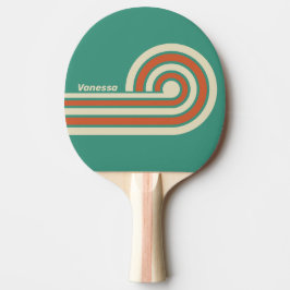 Retro Zeitlose Streifen mit Namen Tischtennis Schläger