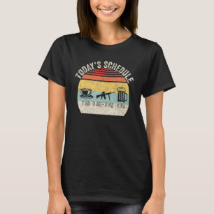 Retro-Zeitplan heute Kaffeemaschine Beer Pro Gun P T-Shirt