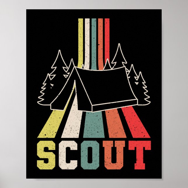 Retro-Zelt scout Poster (Vorne)