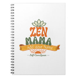 Retro Zen Mama Yoga Lotus Personalisiertes Kunstno Notizblock