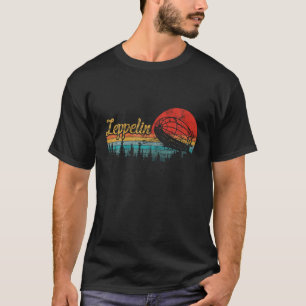 Retro Zeppelin 70er Dirigible Blimp Luftschiff Zep T-Shirt