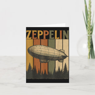 Retro Zeppelin Airship Shirt Vintag Rock Style Te Karte
