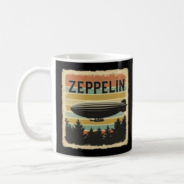 Retro Zeppelin Dirigible Luftschiff Zepelin Zeppli Kaffeetasse (Links)