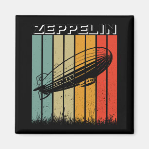 Retro-Zeppelin-Luftschiff Luftschiff Zepelin Zeppl Magnet