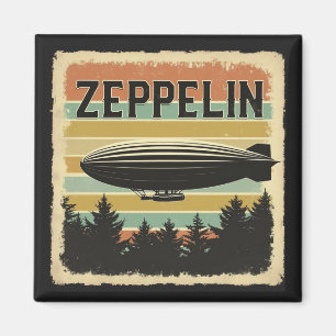 Retro-Zeppelin-Luftschiff Zepelin Zepplin Magnet