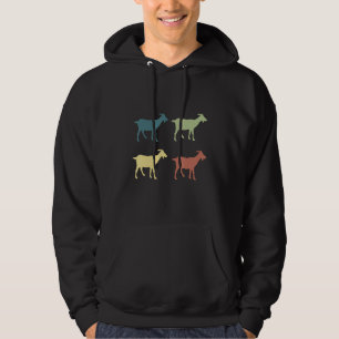 Retro Ziege Silhouette Geschenke Ziegen Lover Gesc Hoodie