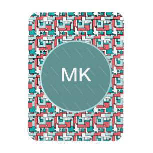 Retro Ziegelstein-Muster Magnet