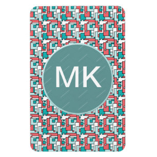 Retro Ziegelstein-Muster Magnet