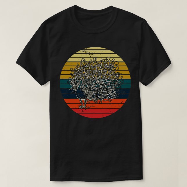 Retro-Ziervogel T-Shirt (Design vorne)