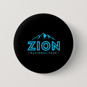 Retro Zion National Park Utah Berg Frauen Männer S Button