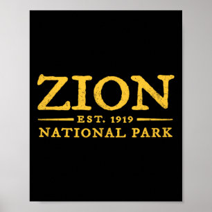 Retro Zion National Park Utah Vintage Frauen Männe Poster