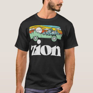Retro Zion Nationalpark Hippie Van Mountains T-Shirt