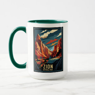 Retro Zion Nationalpark Tasse