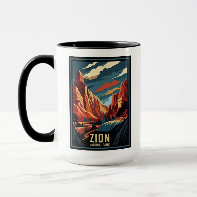 Retro Zion Nationalpark Tasse (Links)