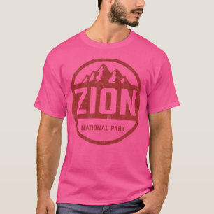 Retro Zion Nationalpark Utah Berge Frauen Männer T-Shirt