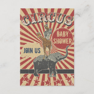 Retro-Zirkus-Baby-Shower-Einladung Einladung