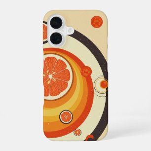 Retro Zitrus Orbit iPhone 16 Hülle