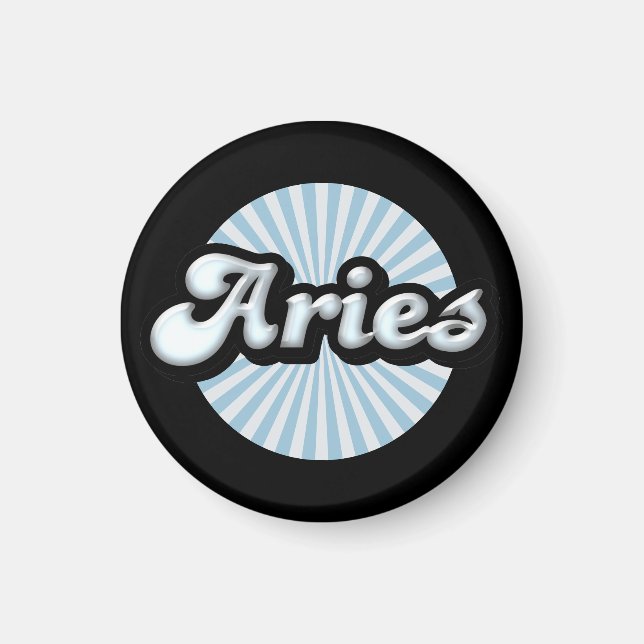 Retro Zodiac Aries Magnet (Vorne)