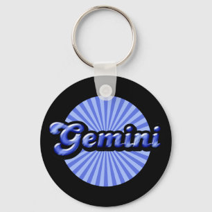 Retro Zodiac Gemini Schlüsselanhänger