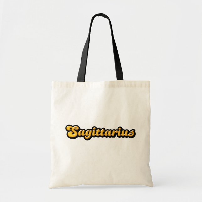 Retro Zodiac Sagittarius Tote Bag Tragetasche (Vorne)