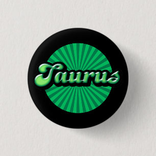 Retro-Zodiac-Stier-Pinback-Button Button