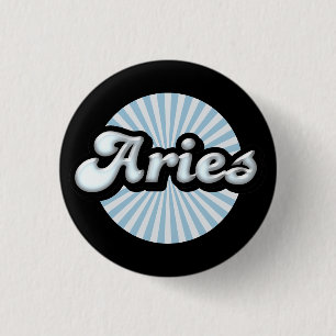 Retro-Zodiac-Widder-Knopf Button