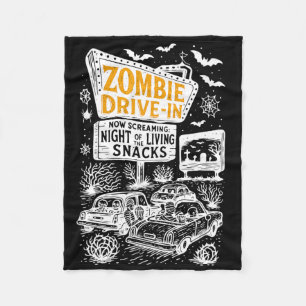 Retro Zombie Drive in Skeletto Movie Night Hotel H Fleecedecke