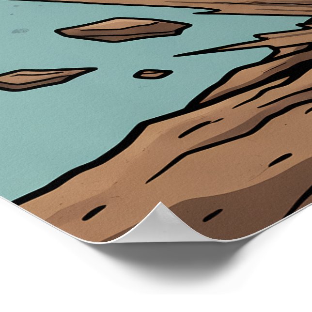 Retro Zombie Gamer Hand - Classic Controller Grip Poster (Ecke)