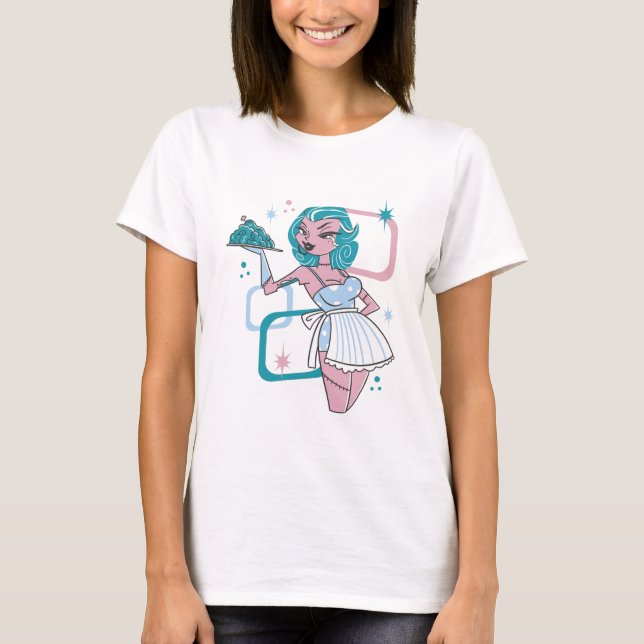 Retro Zombie Hausfrau T - Shirt (Vorderseite)
