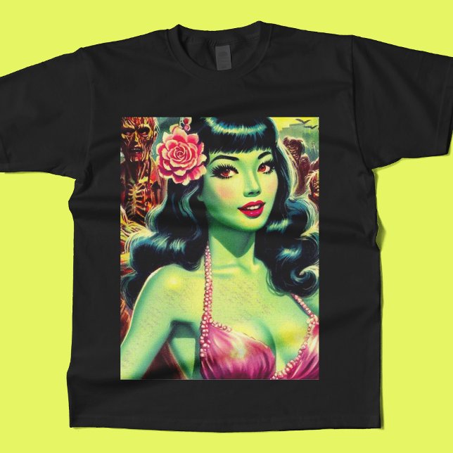 Retro Zombie Woman T-Shirt (Von Creator hochgeladen)