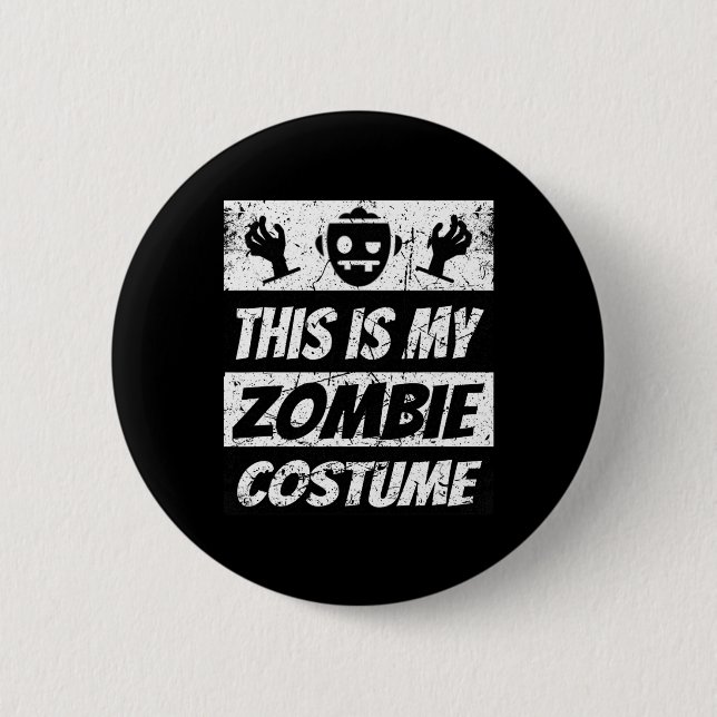 Retro Zombies Halloween Jungs Kinder Funny Costume Button (Vorderseite)