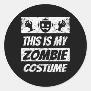 Retro Zombies Halloween Jungs Kinder Funny Costume Runder Aufkleber