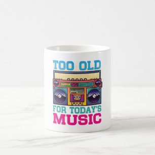 Retro Zu alt für heutige Musik Kaffeetasse