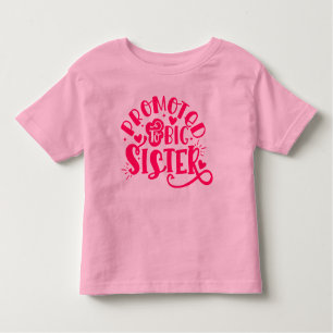 Retro zu Big Sister Pink Typografie befördert Kleinkind T-shirt